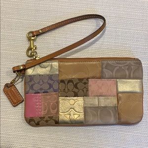 Coach patchwork wristlet